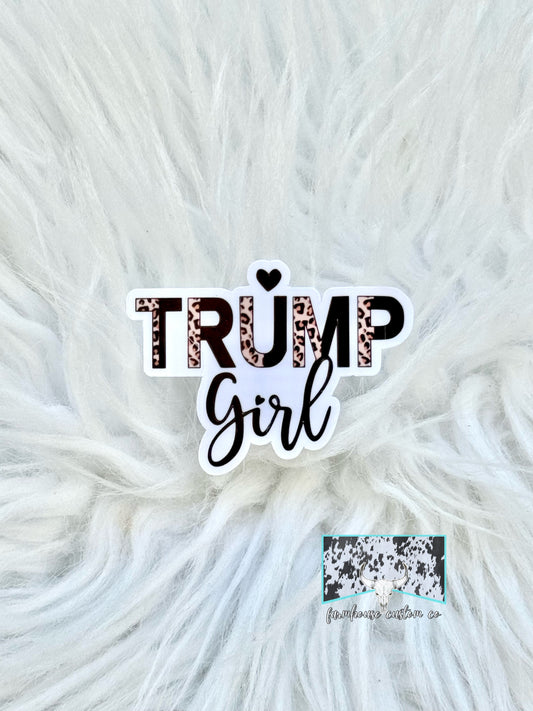 Leopard Print, Trump Girl Sticker