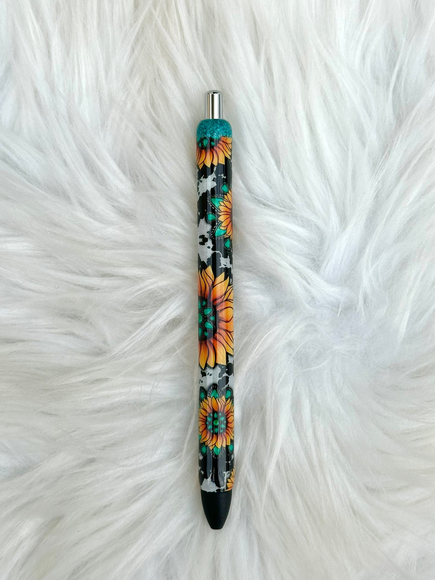 Sunflower Cowhide Pen